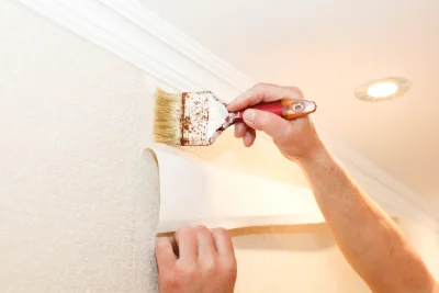 Pose de papier peint à Peyre — revêtements muraux et toiles de verre